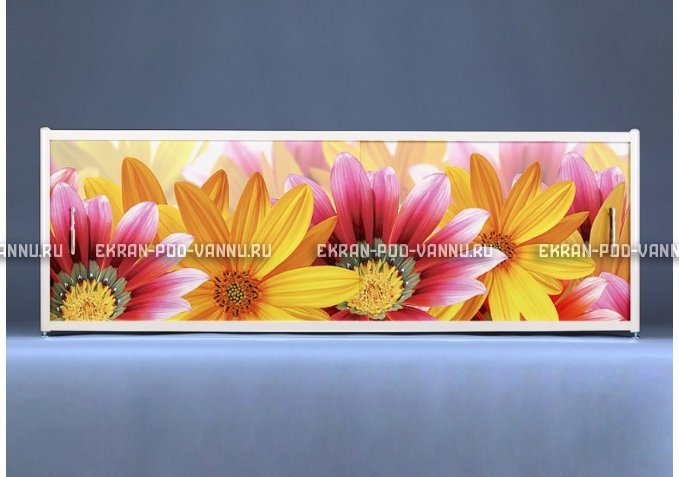 Раздвижной ФОТО экран - Flowers – купить по цене 8500 руб. в интернет-магазине в городе Ярославль картинка 1