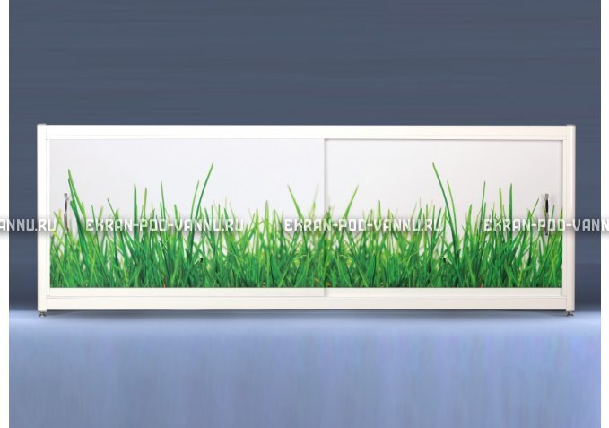 Экран на роликах EUROPLEX Трава – купить по цене 12400 руб. в интернет-магазине в городе Ярославль картинка 1
