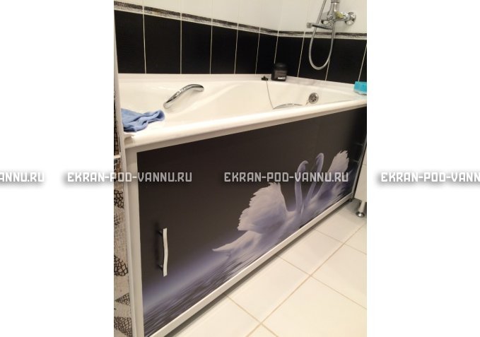 Раздвижной ФОТО экран - Лебеди – купить по цене 8500 руб. в интернет-магазине в городе Ярославль картинка 2