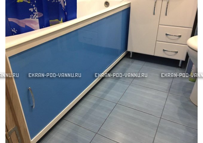 Раздвижной экран EUROPLEX Комфорт голубой – купить по цене 6750 руб. в интернет-магазине в городе Ярославль картинка 1