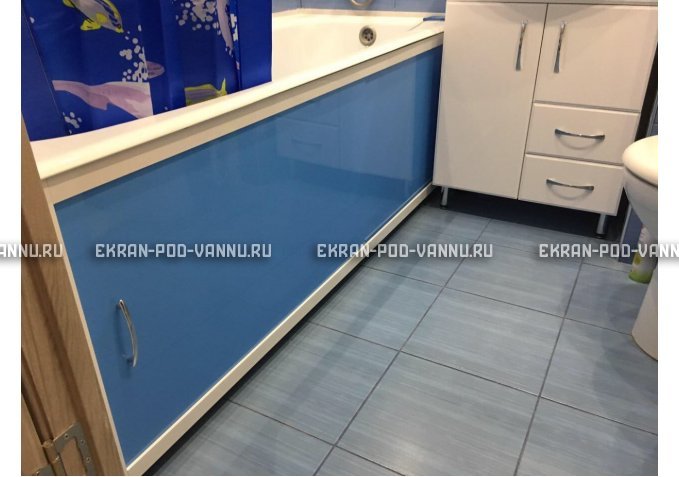 Раздвижной экран EUROPLEX Комфорт голубой – купить по цене 6750 руб. в интернет-магазине в городе Ярославль картинка 3