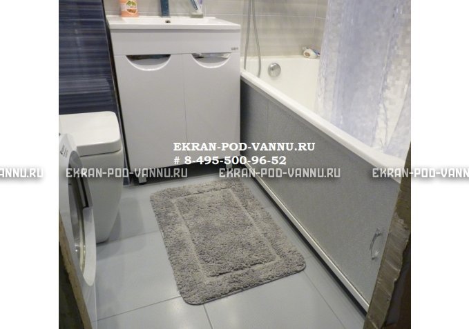 Раздвижной экран EUROPLEX Комфорт Серебро колотый лед – купить по цене 6550 руб. в интернет-магазине в городе Ярославль картинка 2