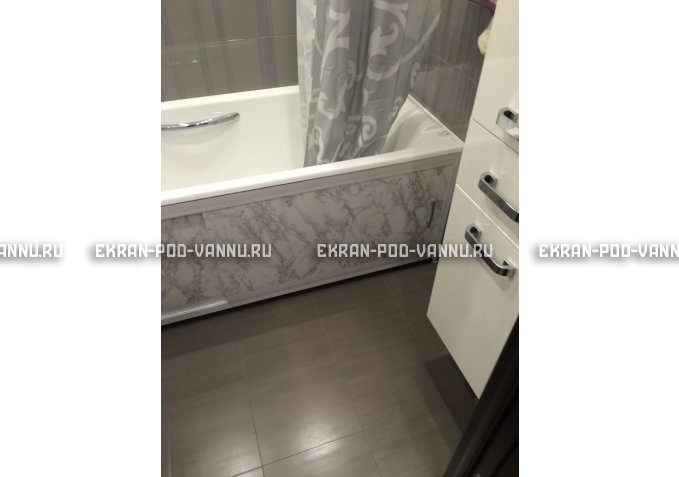 Раздвижной экран EUROPLEX Комфорт серый мрамор – купить по цене 6250 руб. в интернет-магазине в городе Ярославль картинка 3