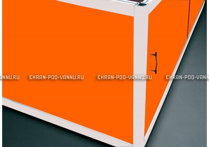 Угловой экран EUROPLEX Комфорт оранжевый – купить по цене 8180 руб. в интернет-магазине в городе Ярославль картинка 1