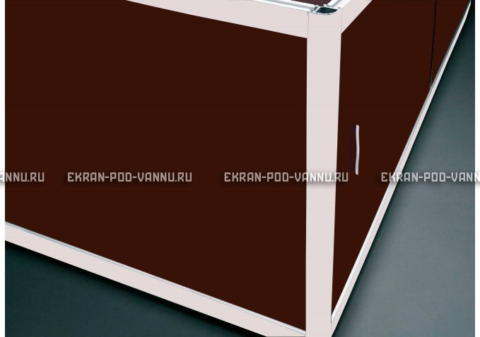 Угловой экран EUROPLEX Комфорт шоколад – купить по цене 8180 руб. в интернет-магазине в городе Ярославль картинка 1