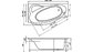 Акриловая ванна 1MarKa Gracia 150x94 – купить по цене 19400 руб. в интернет-магазине в городе Ярославль картинка 8